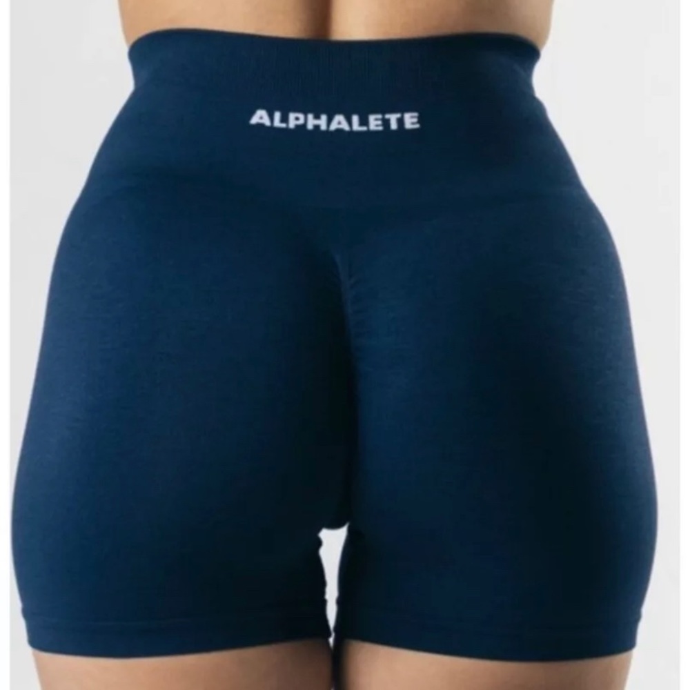 Alphalete Amplify Shorts Tuxedo Blue Small